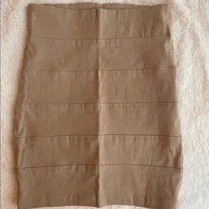V&X Tan bandage skirt